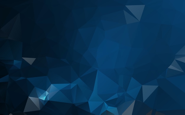 Dark Blue polygonal illustration, which consist of triangles. Geometric background in Origami style with gradient. Triangular design for your business.