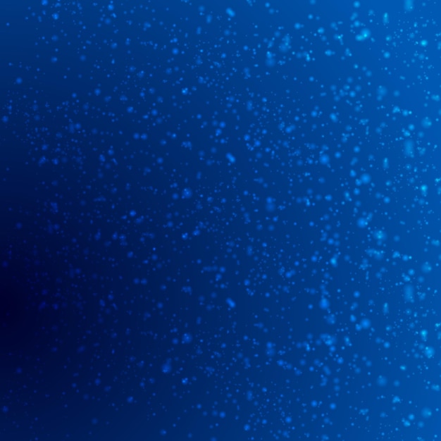 Dark blue shiny bokeh particles background