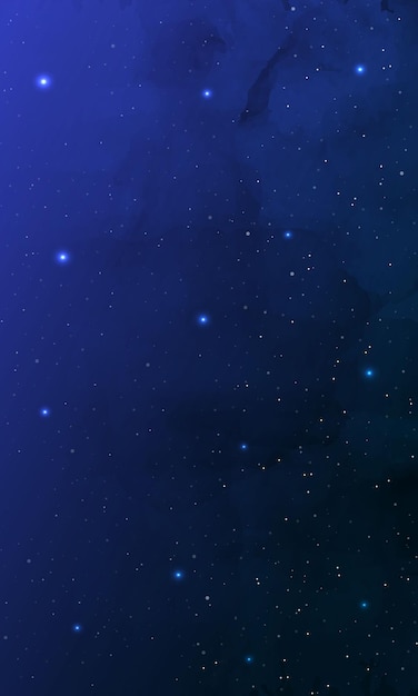 Vector dark blue sky with stars backdrop