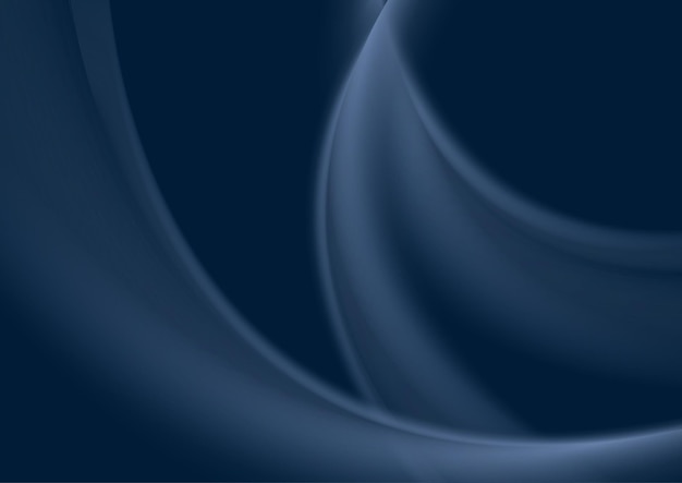 Dark blue smooth soft wavy background