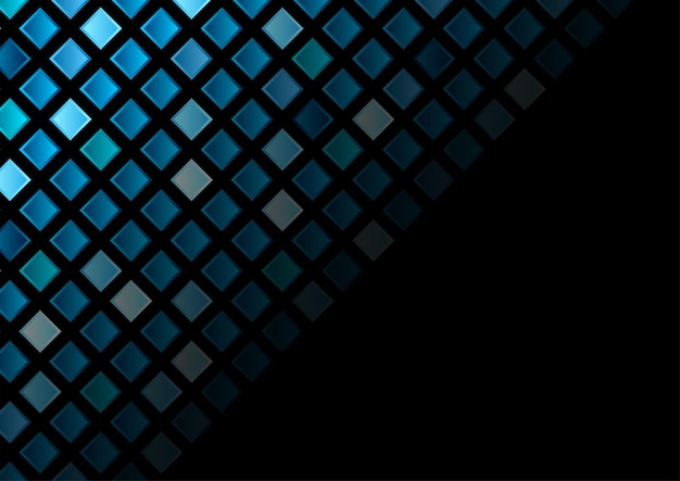 Dark blue squares abstract tech background