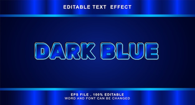 темно-синий текстовый эффект редактируемый