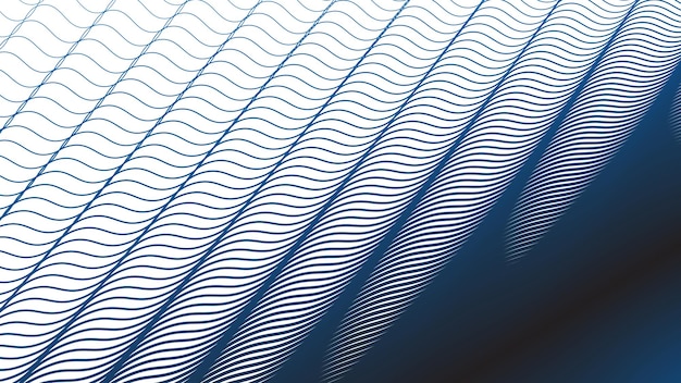 Dark blue wave stripes pattern abstract background