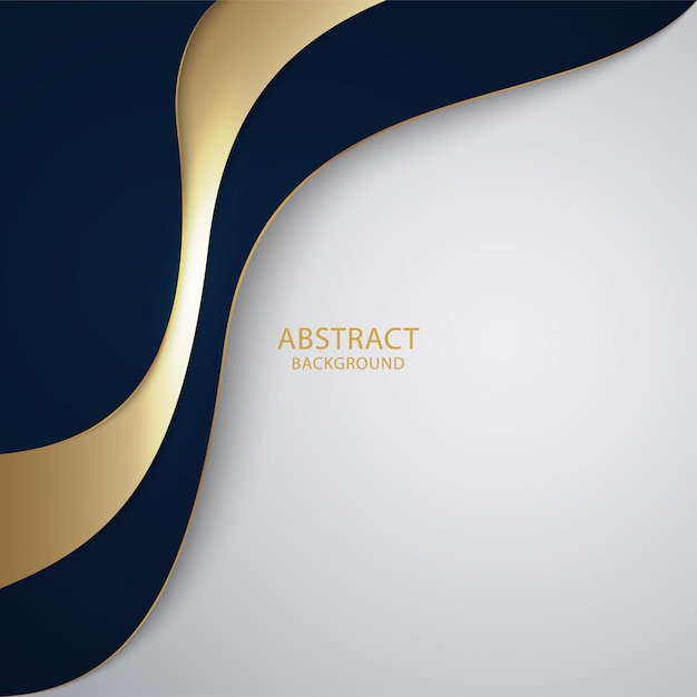 Dark blue with elegant gold lines abstract background