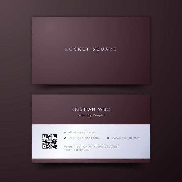 Dark brown luxury business cards templates