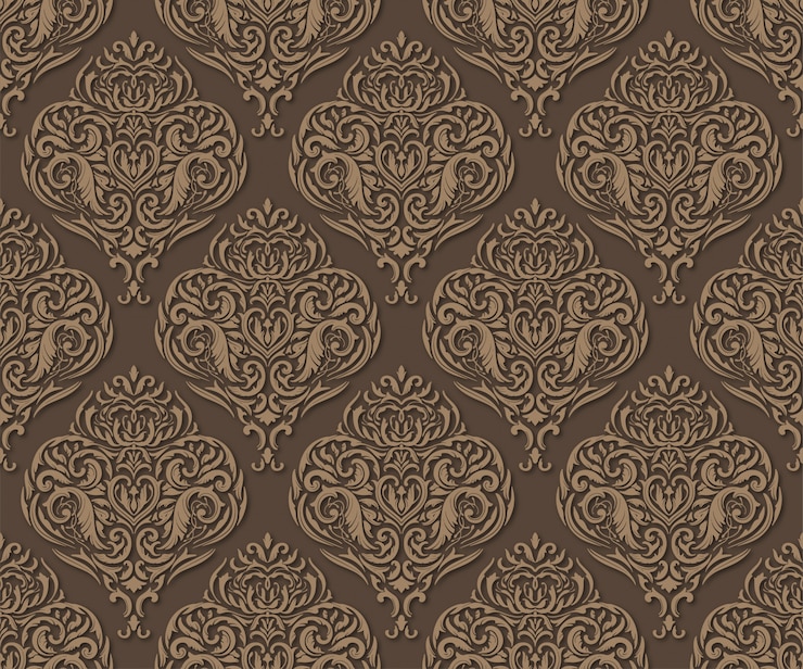 Vector dark brown seamless pattern