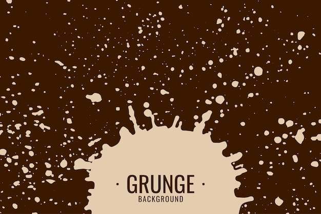 Dark brown with cream colour grunge background vector