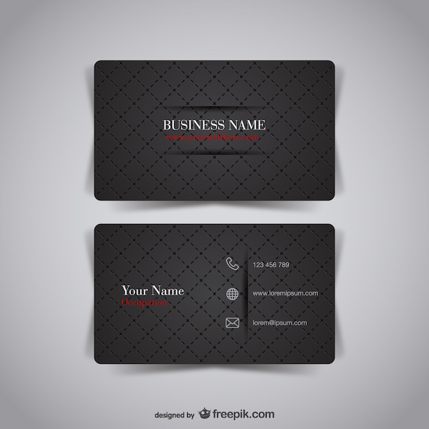 Vector dark business card