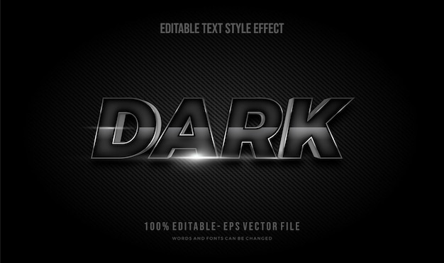 Dark carbon color  modern editable text style effect  . editable font style.