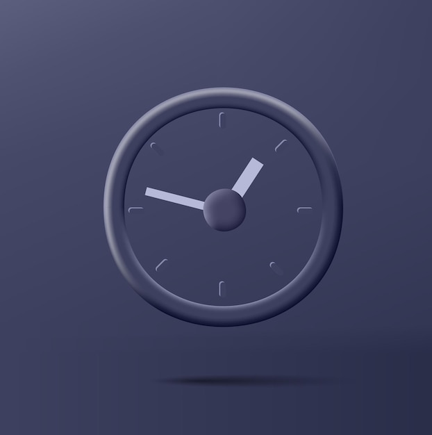 Dark clock with a transparent middle and a stylish dark background Clock for design concept