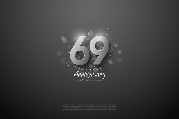 темная концепция празднования 69-летия.