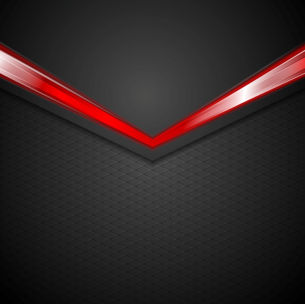 Dark corporate background with glow red arrow.