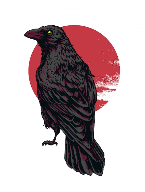 Vector dark crow