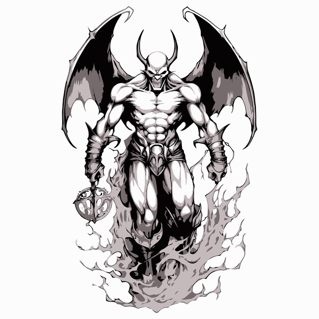 Dark demon warrior