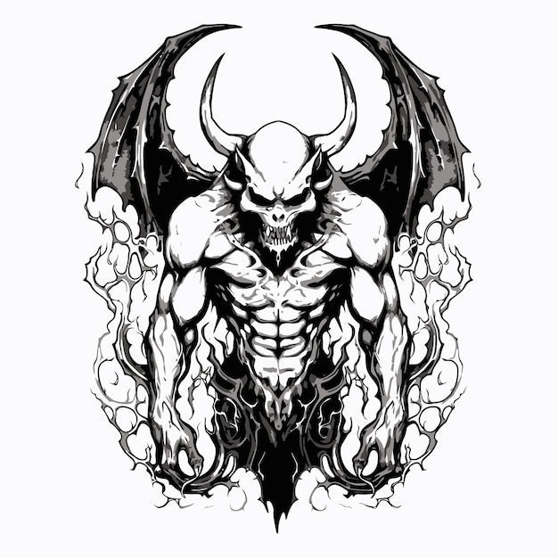 Dark demon warrior