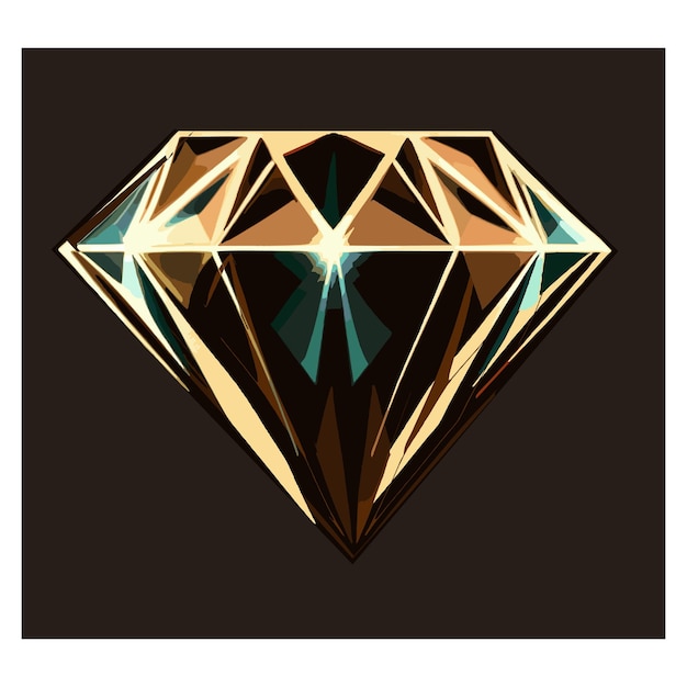 Dark Diamond Color vector illustration