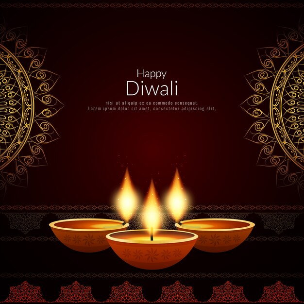 Dark diwali festival design