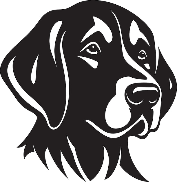 Vector dark doggo delight vector silhouette glansende graphite goede jongen zwarte vector