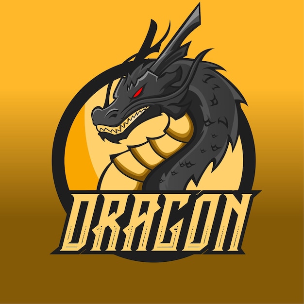 Dark Dragon Esport Mascot logo Design