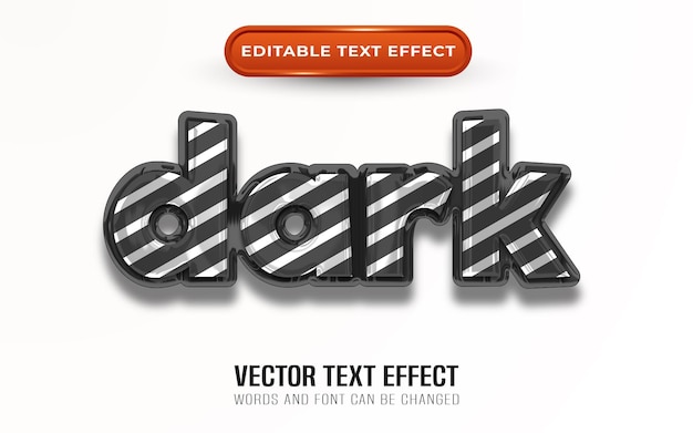 Dark editable text effect