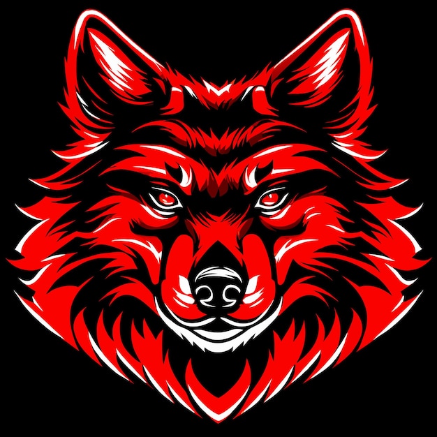 Vector dark and elegant wolf illustration for modern artistry