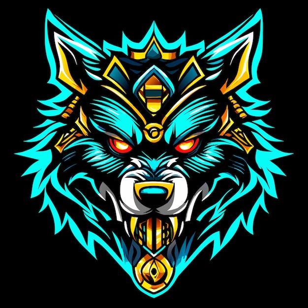 Vector dark and elegant wolf vector for creative expression