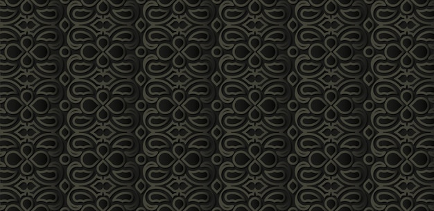 Dark ethnic seamless pattern template