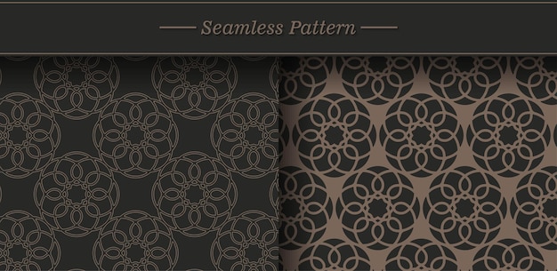 Dark ethnic seamless pattern template