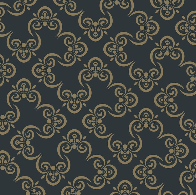 Vector dark ethnic seamless pattern template