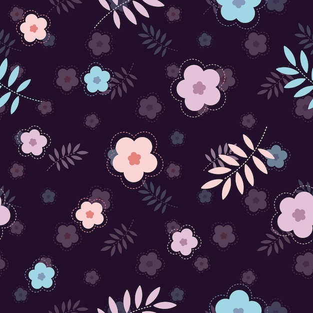 Dark flower pattern