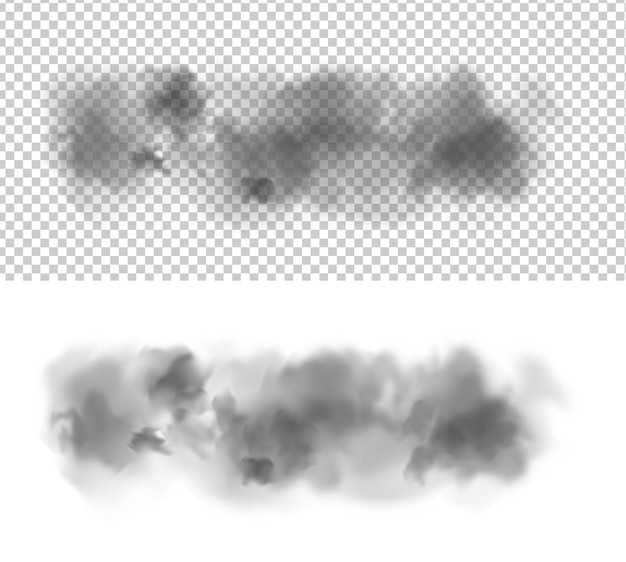 Вектор Темное пушистое облако векторное реалистичное изображение