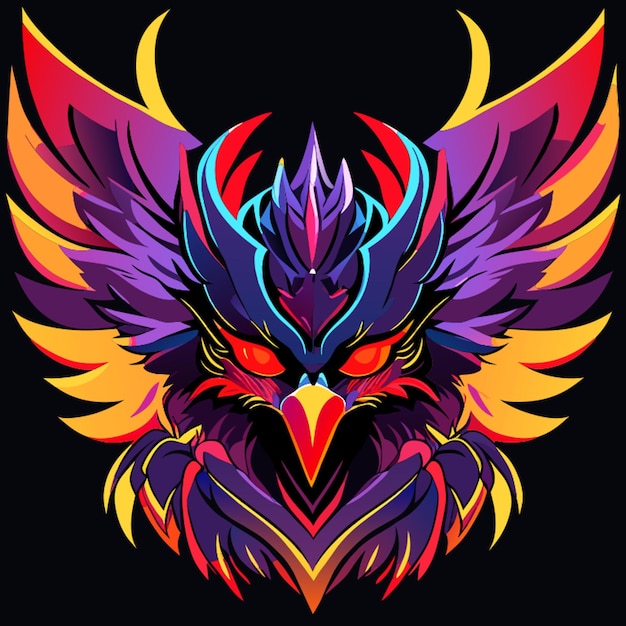 Dark garuda vector illustration