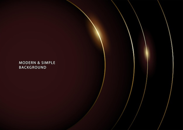 Dark and gold line background, modern simple abstract vector background
