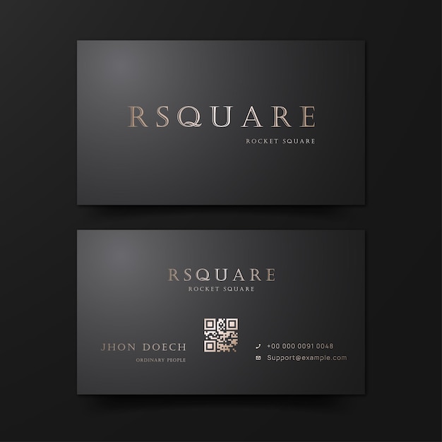 Dark gold luxury business cards template