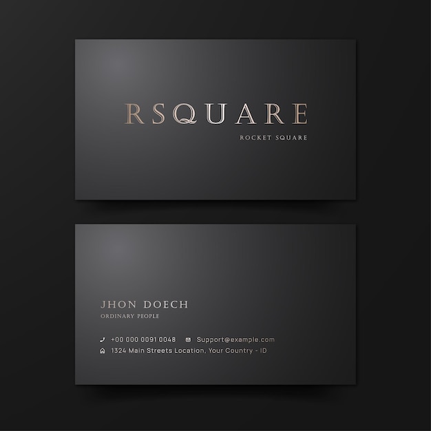 Vector dark gold luxury business cards template