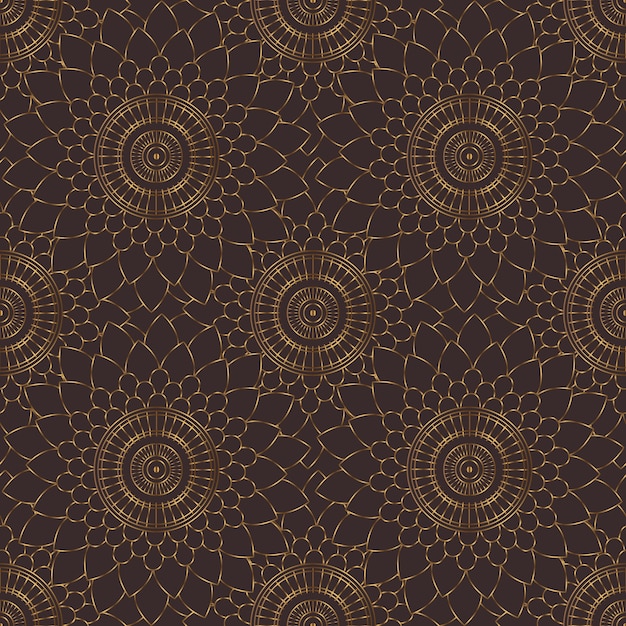 Vector dark gold seamless pattern