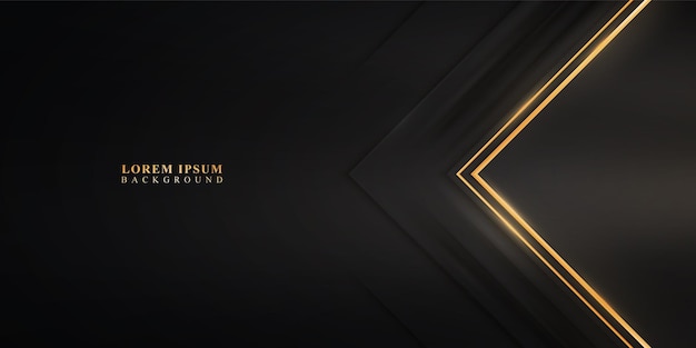 Dark and golden triangles banner background