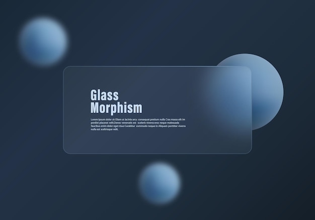 dark gradient background with partition and spheres glass morphism style background