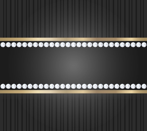 Dark gray background with diamonds and gold stripes