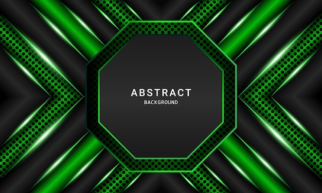 Dark Green abstract modern background for social media design vector