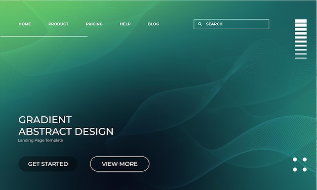 Dark Green Abstract Vector Gradient Background for Landing Page