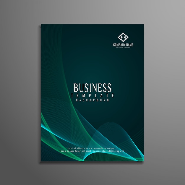 Dark green corporate business brochure design