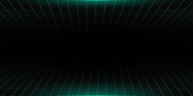 Vector dark green futuristic technology background with light effect