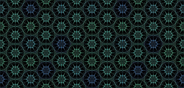 짙은 녹색 기하학적 추상 반복 패턴 배경 벽지 섬유 직물 포장지 벡터 일러스트 레이 션에 대 한 다각형 삼각형 템플릿 얇은 선 텍스처와 원활한 패턴