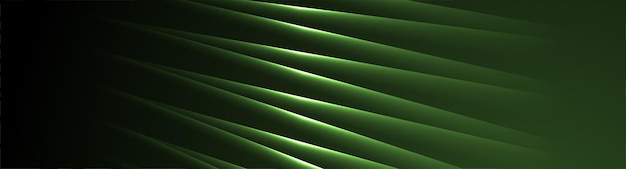 Vettore linee laser verde scuro banner hitech astratto