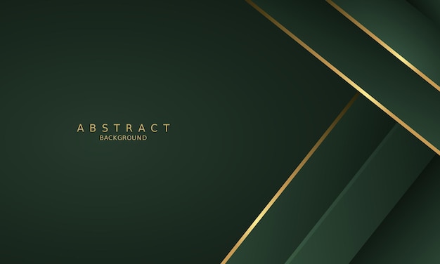 Dark green luxury premium background and gold line.