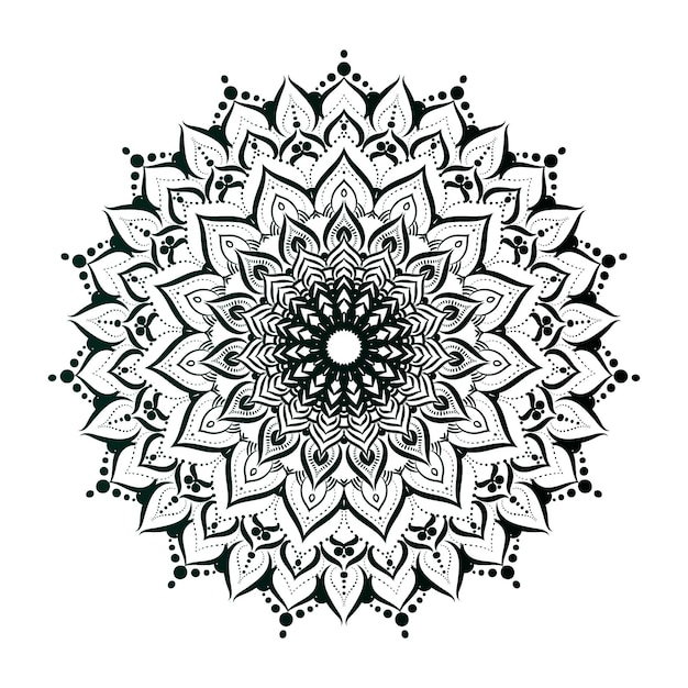 Dark green Mandala design vector