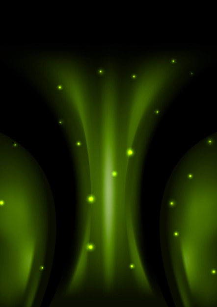 Dark green smooth abstract wavy background Vector illustration