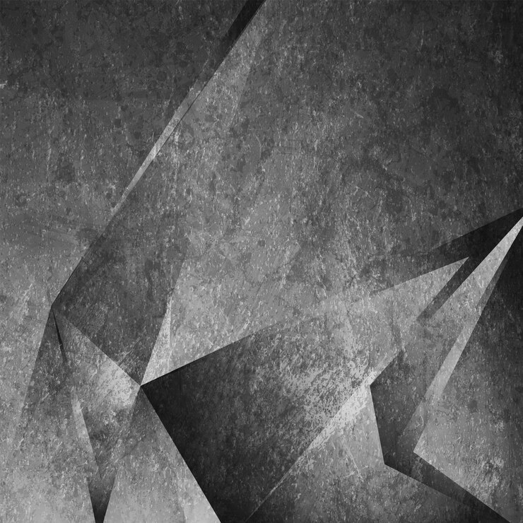 Вектор темно-серый гранж-технология низкий поли абстрактный фон