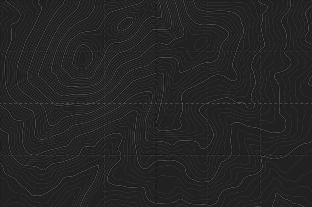 Vector dark grey military topographic contour map vector graphic abstract background